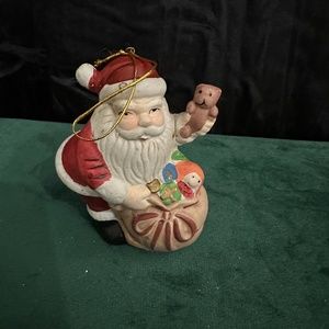Vintage Ceramic Bisque Santa Clause ornament